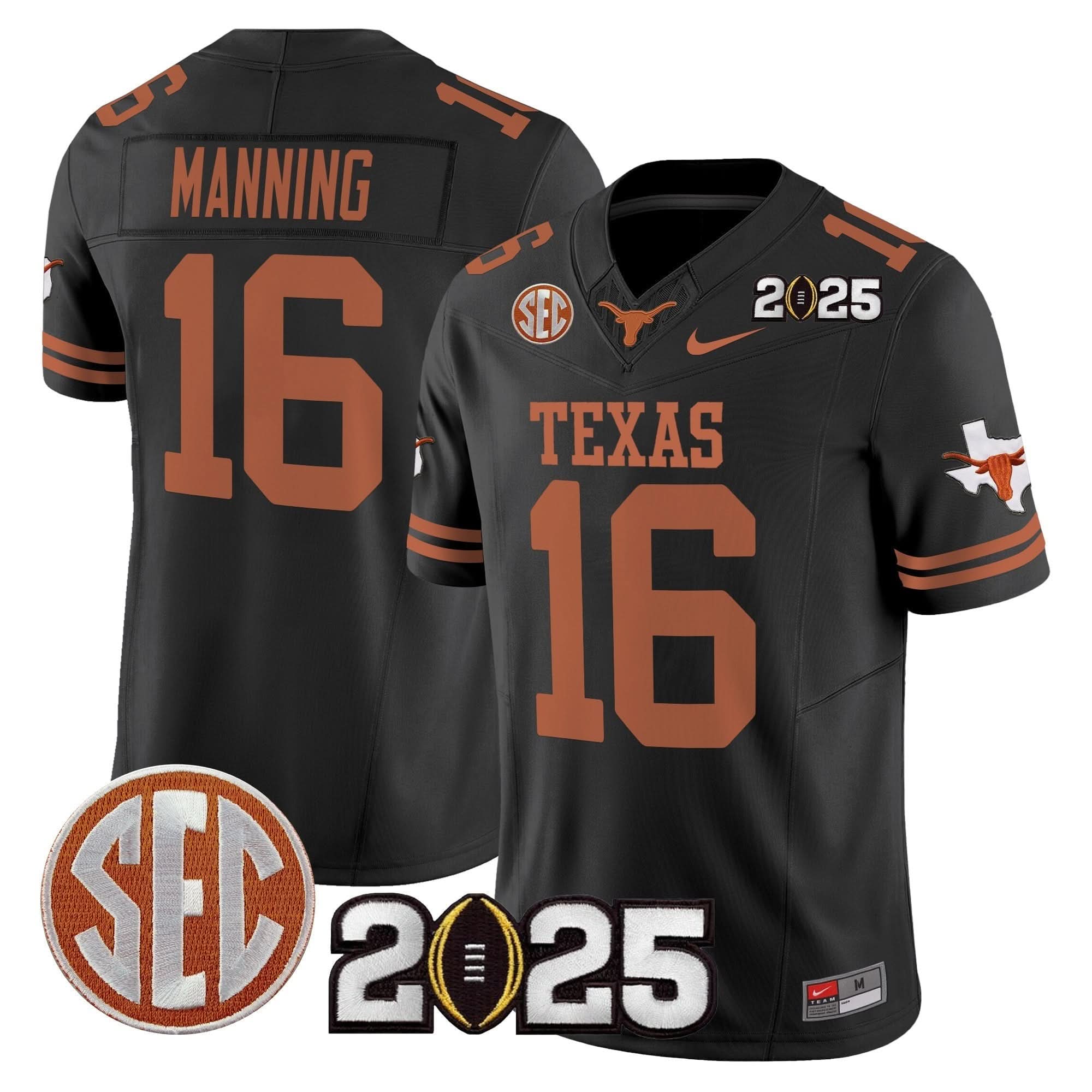 Texas Longhorns 2025 CFP Final Patch Vapor Limited Jersey - All Stitched 13 Texas Longhorns 2025 CFP Final Patch Vapor Limited Jersey - All Stitched - Image 13