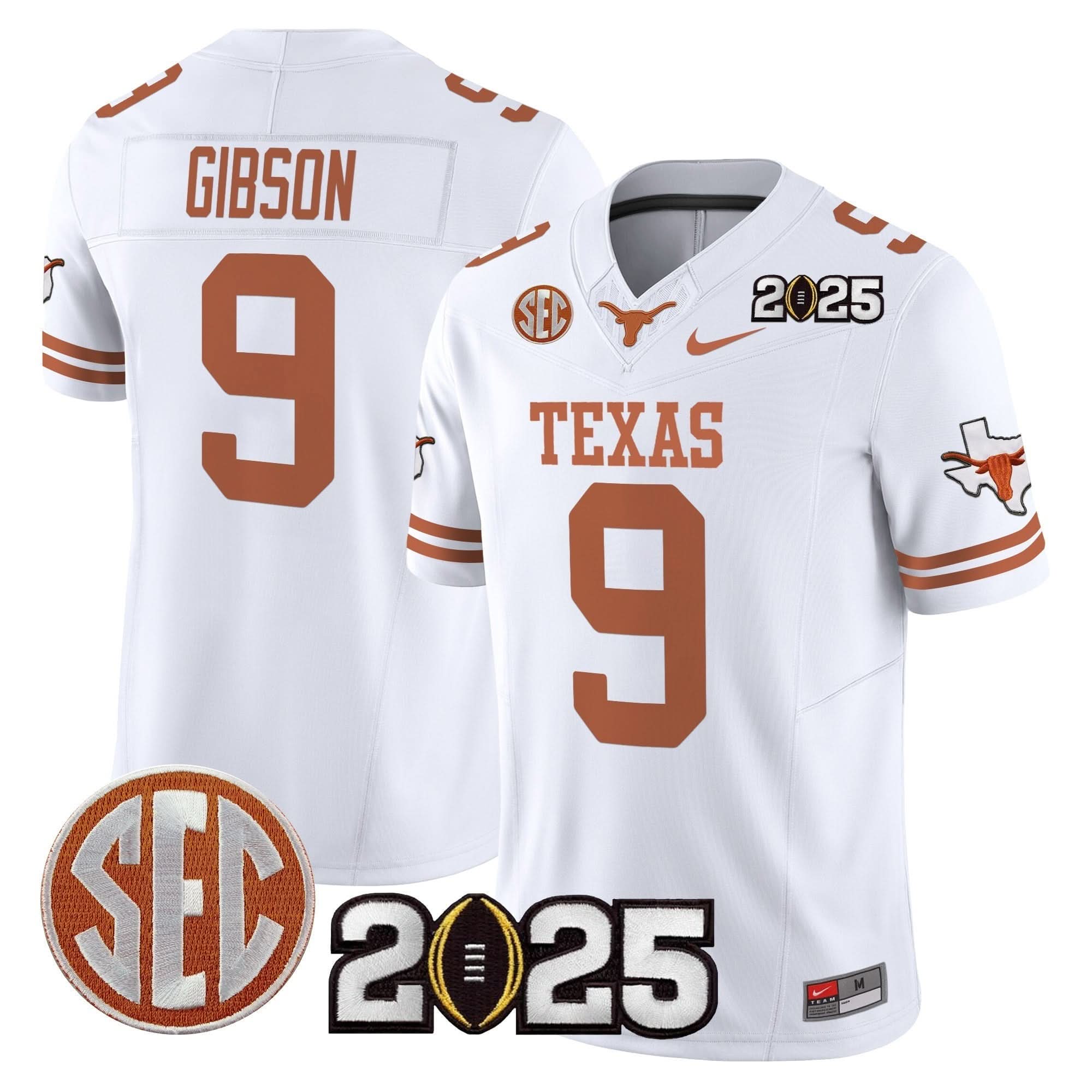 Texas Longhorns 2025 CFP Final Patch Vapor Limited Jersey - All Stitched 35 Texas Longhorns 2025 CFP Final Patch Vapor Limited Jersey - All Stitched - Image 35