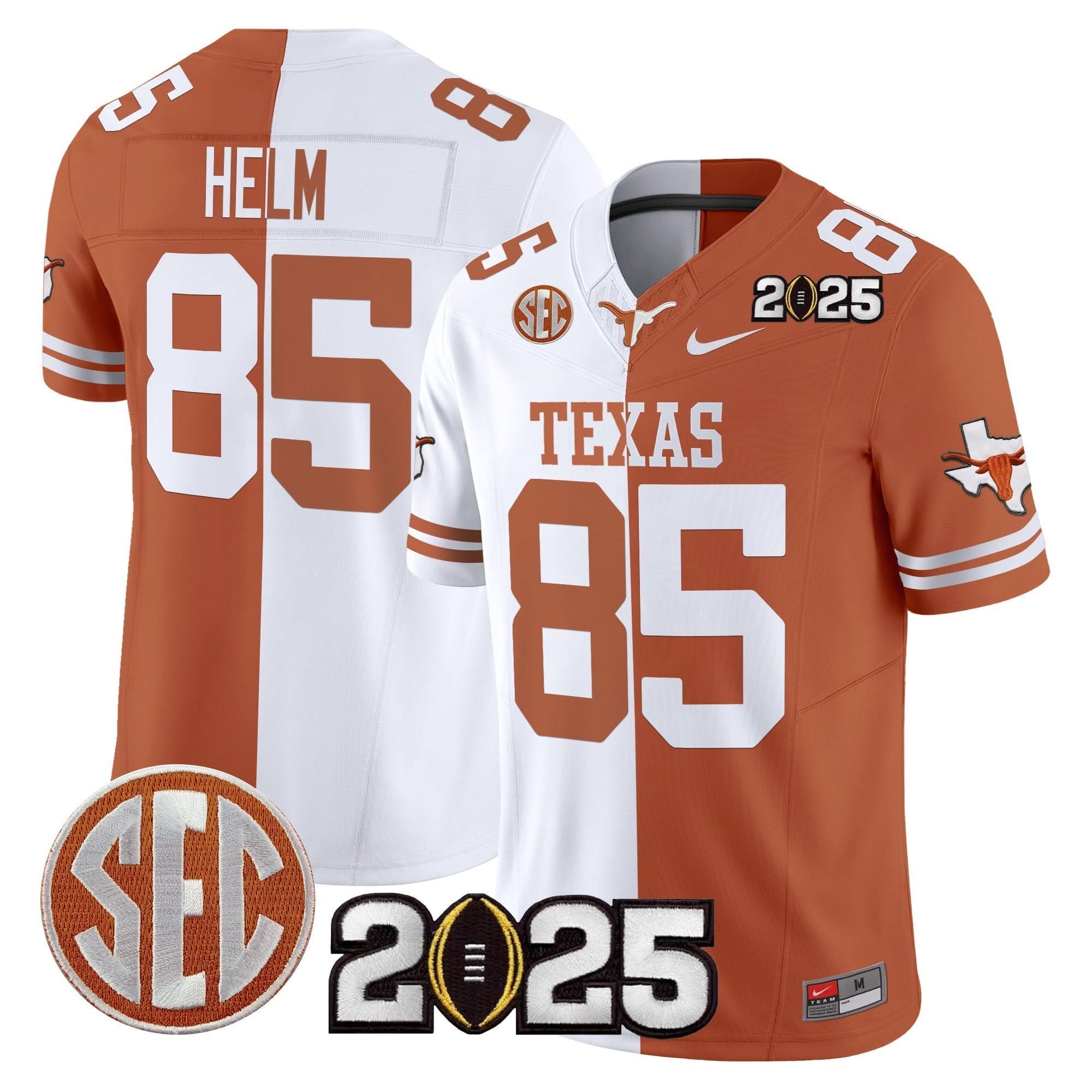 Texas Longhorns 2025 CFP Final Patch Vapor Limited Jersey - All Stitched 46 Texas Longhorns 2025 CFP Final Patch Vapor Limited Jersey - All Stitched - Image 46