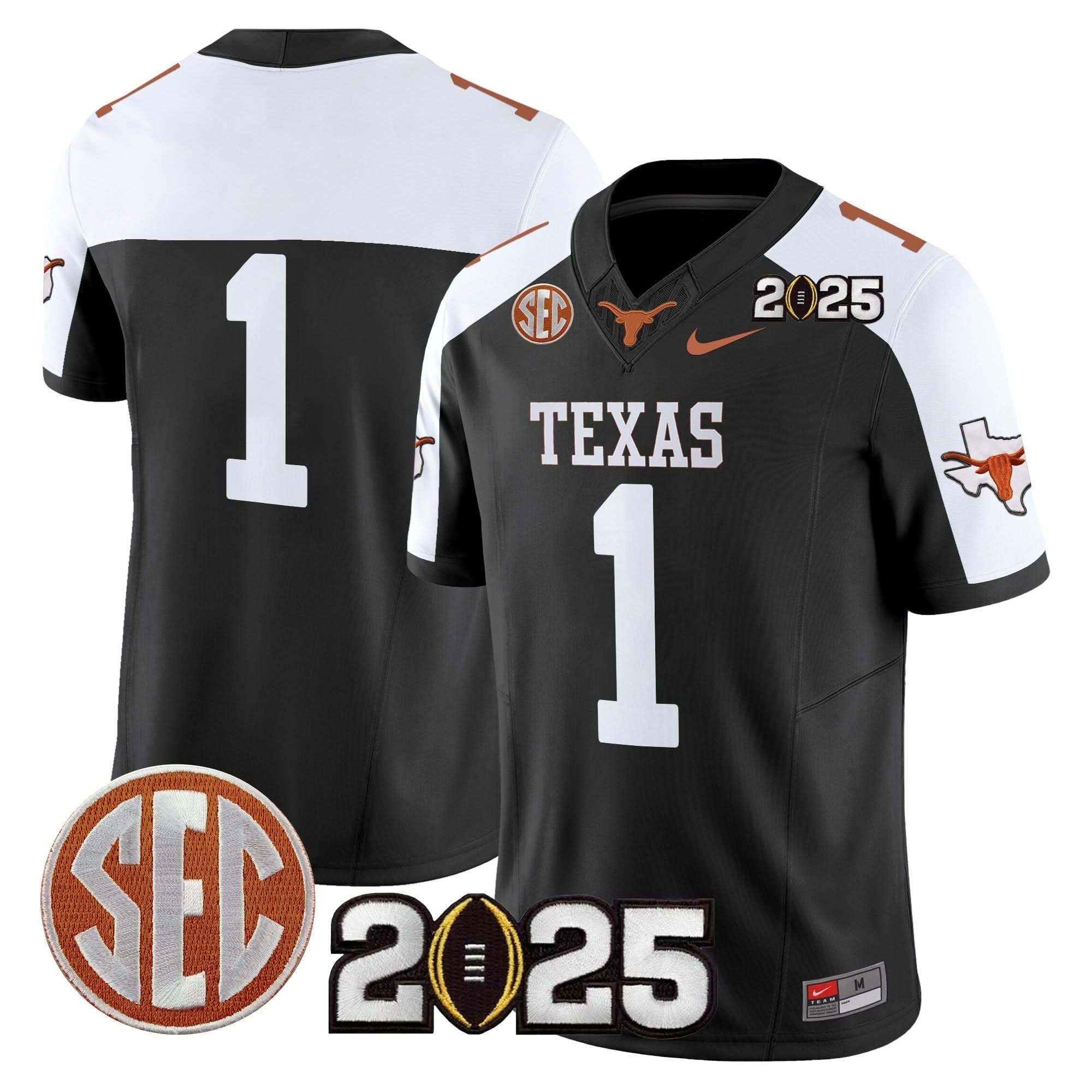 Texas Longhorns 2025 CFP Final Patch Vapor Limited Jersey - All Stitched 54 Texas Longhorns 2025 CFP Final Patch Vapor Limited Jersey - All Stitched - Image 54