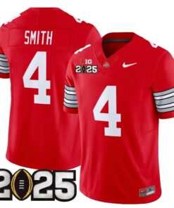 Ohio State Buckeyes Jeremiah Smith 2025 Patch Jersey - All Stitched