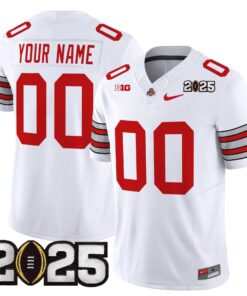 Custom Ohio State Buckeyes Jersey 'Heritage Stripe' 2025 CFP Final Patch Vapor Limited - All Stitched