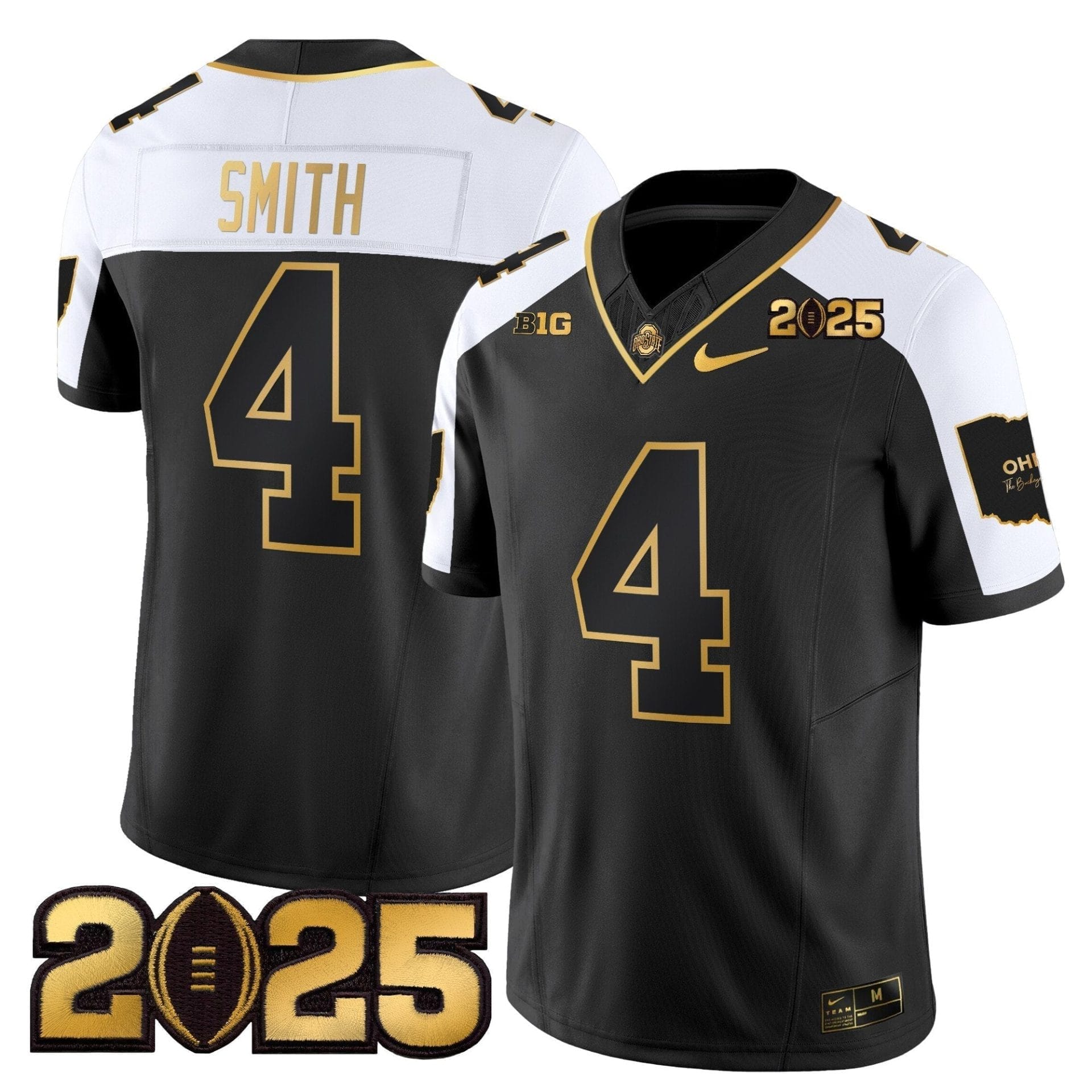 Ohio State Buckeyes 'Heritage Stripe' CFP Final Patch Gold Vapor Limited Jersey - All Stitched 9 1737098563ab0eada1f6 9ee0d6db 35db 4631 a7c5 f845d2032fe7