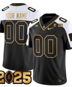 Custom Ohio State Buckeyes Jersey 'Heritage Stripe' CFP Final Patch Gold Vapor Limited - All Stitched