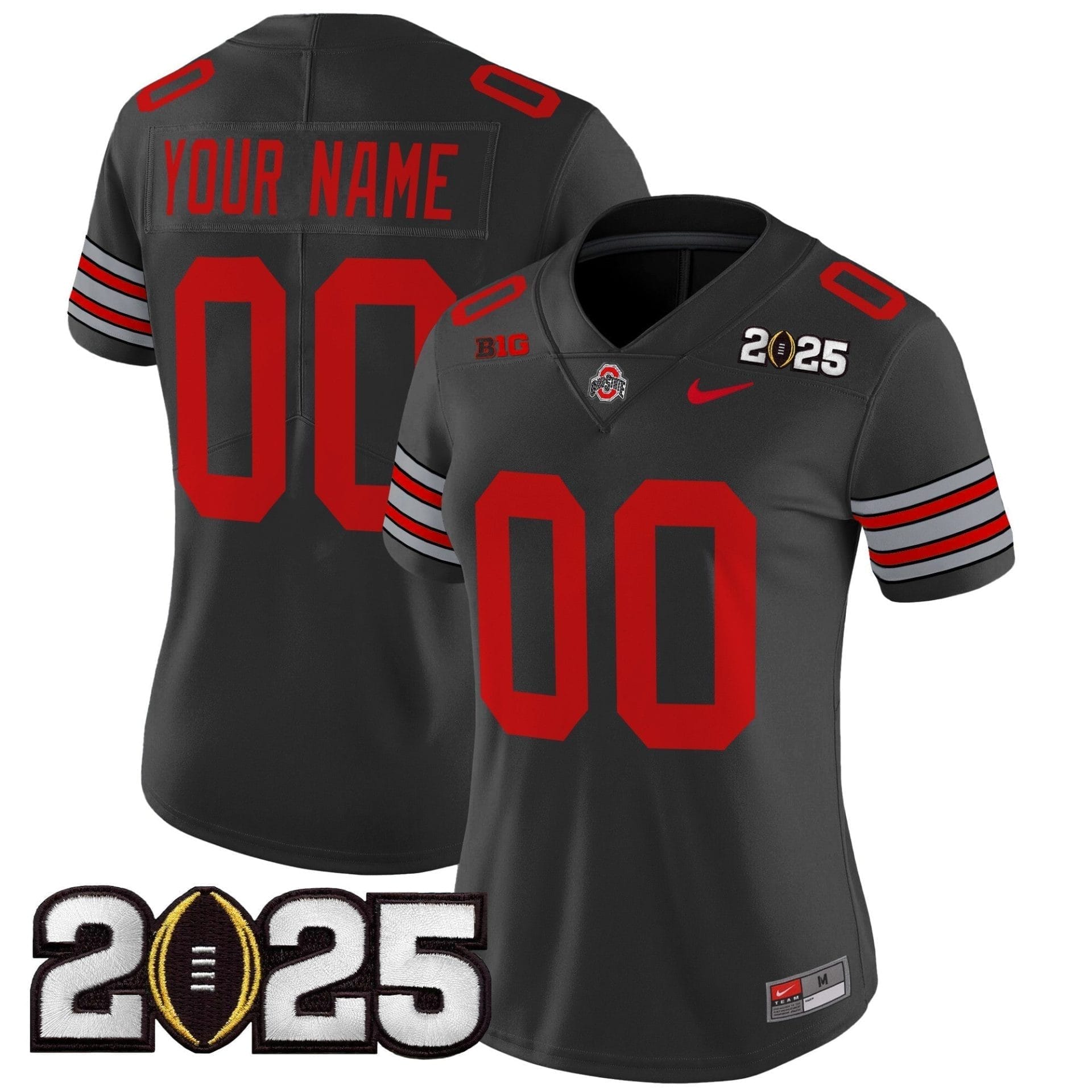 Custom Ohio State Buckeyes Jersey 'Heritage Stripe' 2025 CFP Final Patch Vapor Limited - All Stitched 8 Custom Ohio State Buckeyes Jersey 'Heritage Stripe' 2025 CFP Final Patch Vapor Limited - All Stitched - Image 8