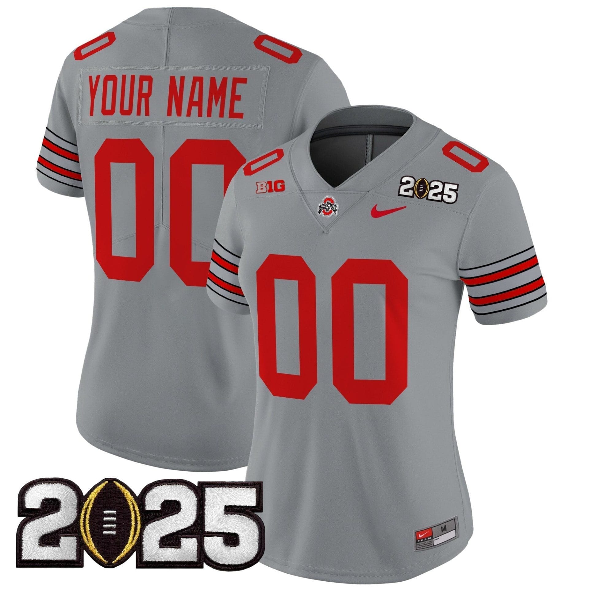 Custom Ohio State Buckeyes Jersey 'Heritage Stripe' 2025 CFP Final Patch Vapor Limited - All Stitched 7 Custom Ohio State Buckeyes Jersey 'Heritage Stripe' 2025 CFP Final Patch Vapor Limited - All Stitched - Image 7