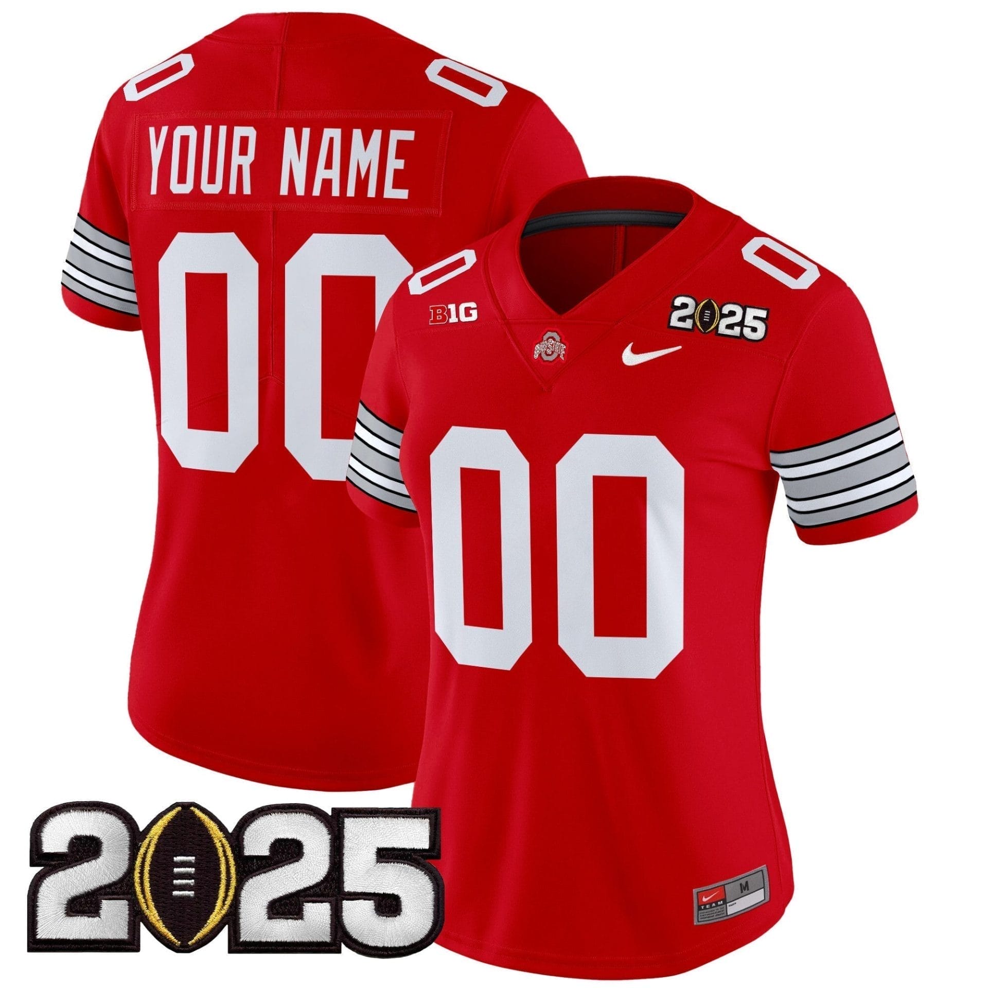 Custom Ohio State Buckeyes Jersey 'Heritage Stripe' 2025 CFP Final Patch Vapor Limited - All Stitched 6 Custom Ohio State Buckeyes Jersey 'Heritage Stripe' 2025 CFP Final Patch Vapor Limited - All Stitched - Image 6