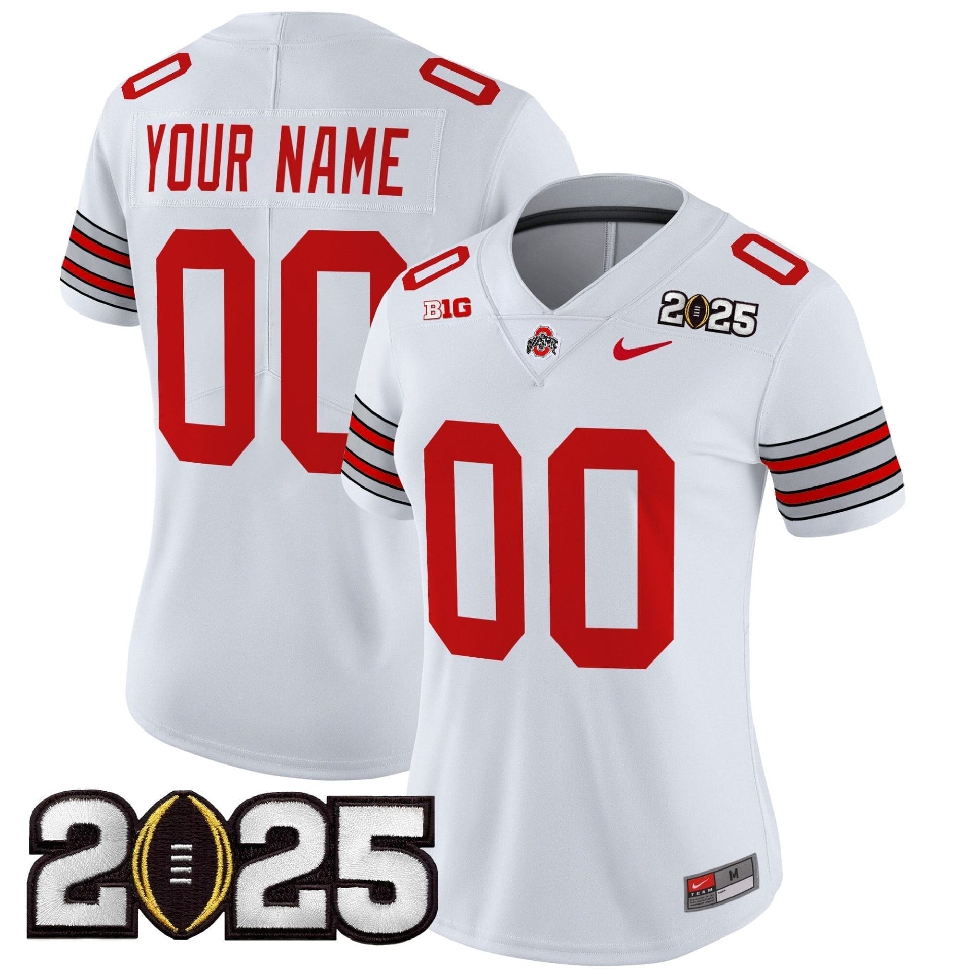 Custom Ohio State Buckeyes Jersey 'Heritage Stripe' 2025 CFP Final Patch Vapor Limited - All Stitched 5 Custom Ohio State Buckeyes Jersey 'Heritage Stripe' 2025 CFP Final Patch Vapor Limited - All Stitched - Image 5