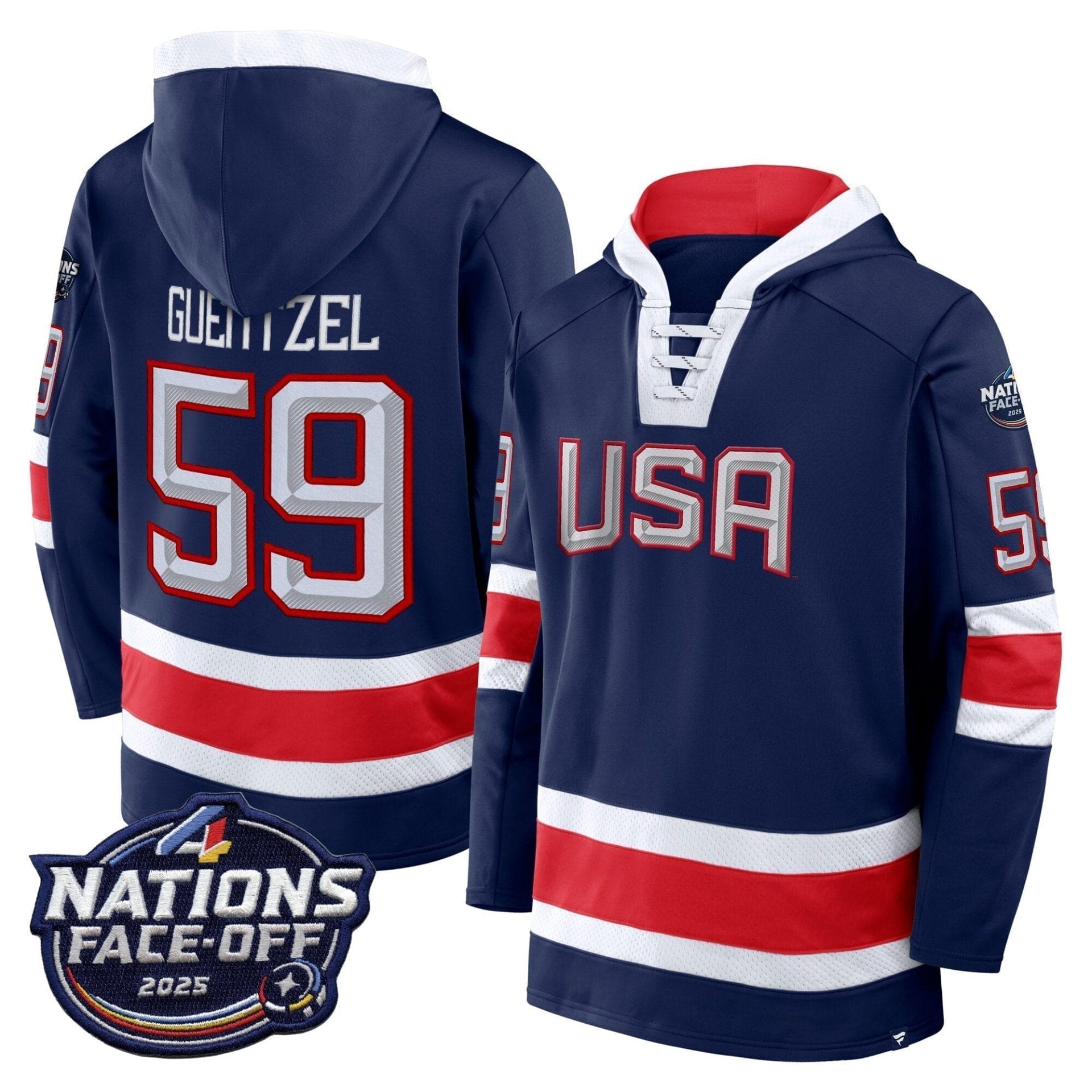 USA 4 Nations Face-Off 2025 Inside Line Pullover Hoodie - All Stitched 1 USA 4 Nations Face-Off 2025 Inside Line Pullover Hoodie - All Stitched