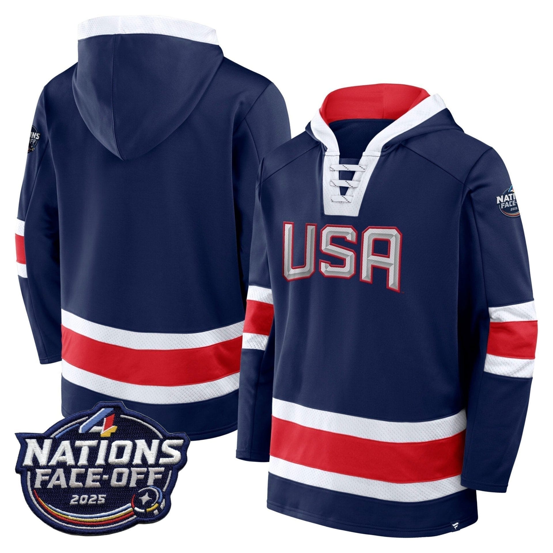 USA 4 Nations Face-Off 2025 Inside Line Pullover Hoodie - All Stitched 8 USA 4 Nations Face-Off 2025 Inside Line Pullover Hoodie - All Stitched - Image 8