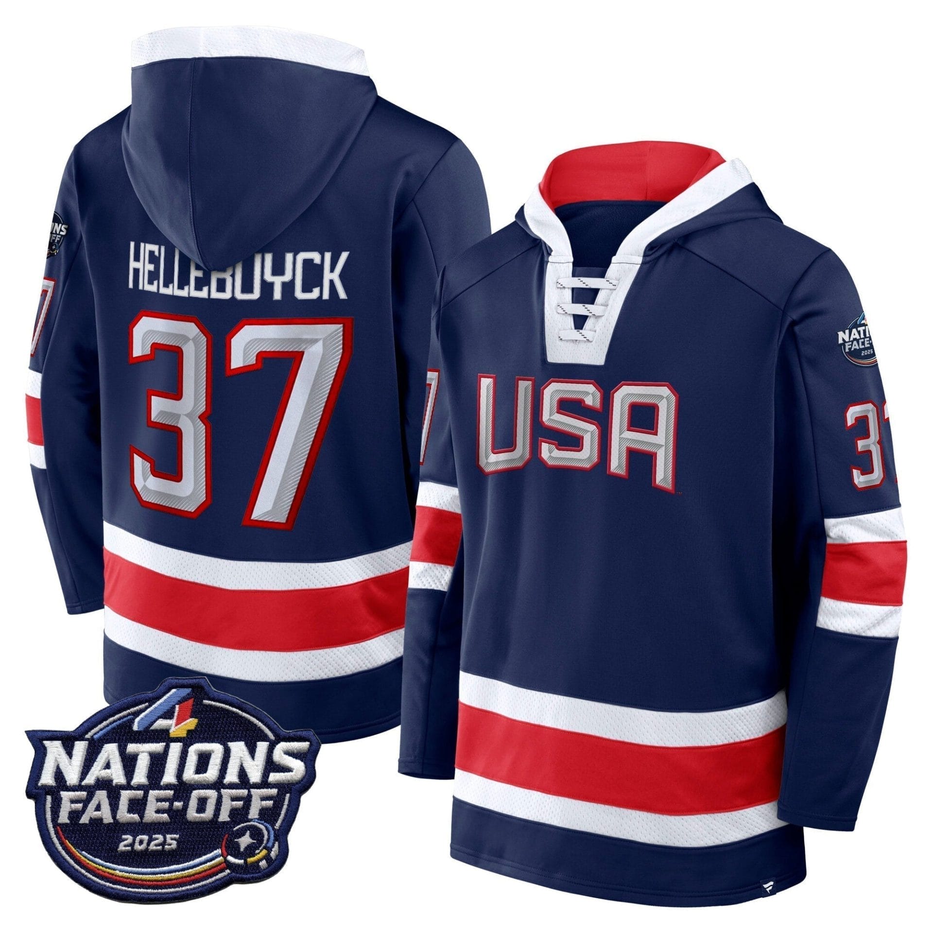 USA 4 Nations Face-Off 2025 Inside Line Pullover Hoodie - All Stitched 7 USA 4 Nations Face-Off 2025 Inside Line Pullover Hoodie - All Stitched - Image 7