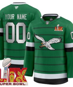 Eagles Kelly Green Hockey Premium Custom Jersey - All Stitched