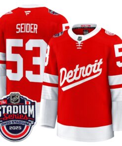 Alternative view of Men's Detroit Red Wings 2025 Stadium Series Premium Jersey - All Stitched