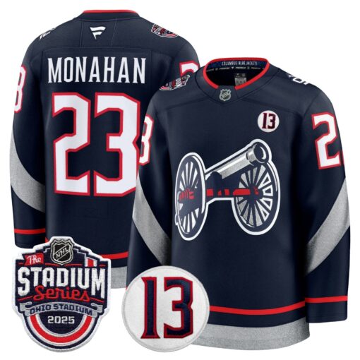 Men's Columbus Blue Jackets 2025 Stadium Series & #13 Johnny Gaudreau Patch Premium Jersey - All Stitched - Image 12