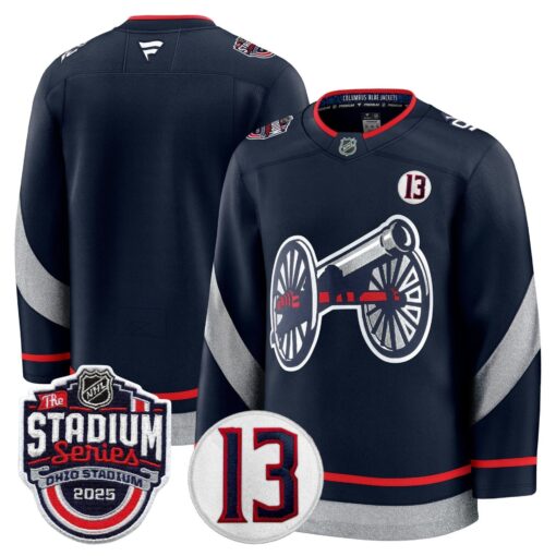 Men's Columbus Blue Jackets 2025 Stadium Series & #13 Johnny Gaudreau Patch Premium Jersey - All Stitched - Image 16