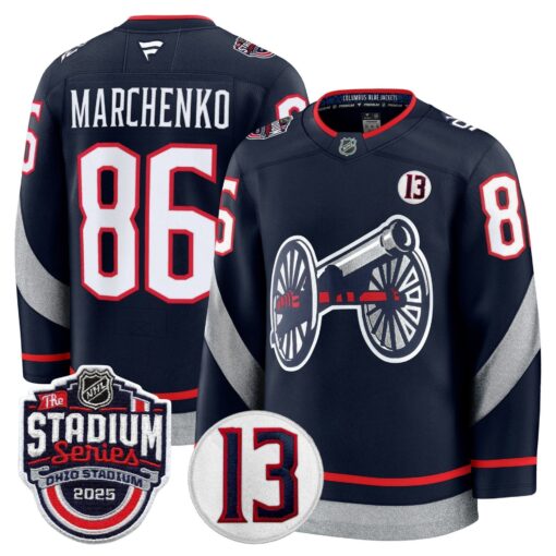 Men's Columbus Blue Jackets 2025 Stadium Series & #13 Johnny Gaudreau Patch Premium Jersey - All Stitched - Image 11