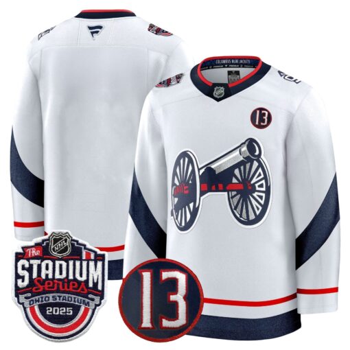 Men's Columbus Blue Jackets 2025 Stadium Series & #13 Johnny Gaudreau Patch Premium Jersey - All Stitched - Image 8