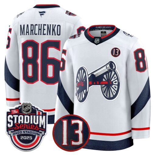Men's Columbus Blue Jackets 2025 Stadium Series & #13 Johnny Gaudreau Patch Premium Jersey - All Stitched - Image 3