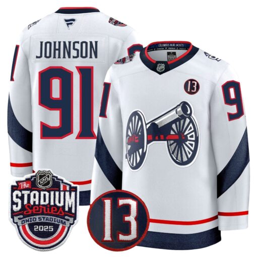 Men's Columbus Blue Jackets 2025 Stadium Series & #13 Johnny Gaudreau Patch Premium Jersey - All Stitched - Image 7