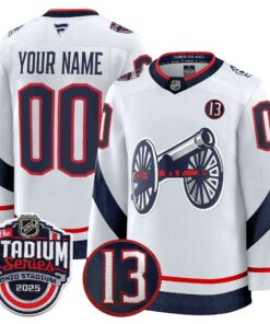 Alternative view of Columbus Blue Jackets 2025 Stadium Series & #13 Johnny Gaudreau Patch Premium Custom Jersey - All Stitched