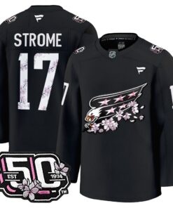 Alternative view of Men Washington Capitals 50th Anniversary Cherry Blossom Premium Jersey - All Stitched