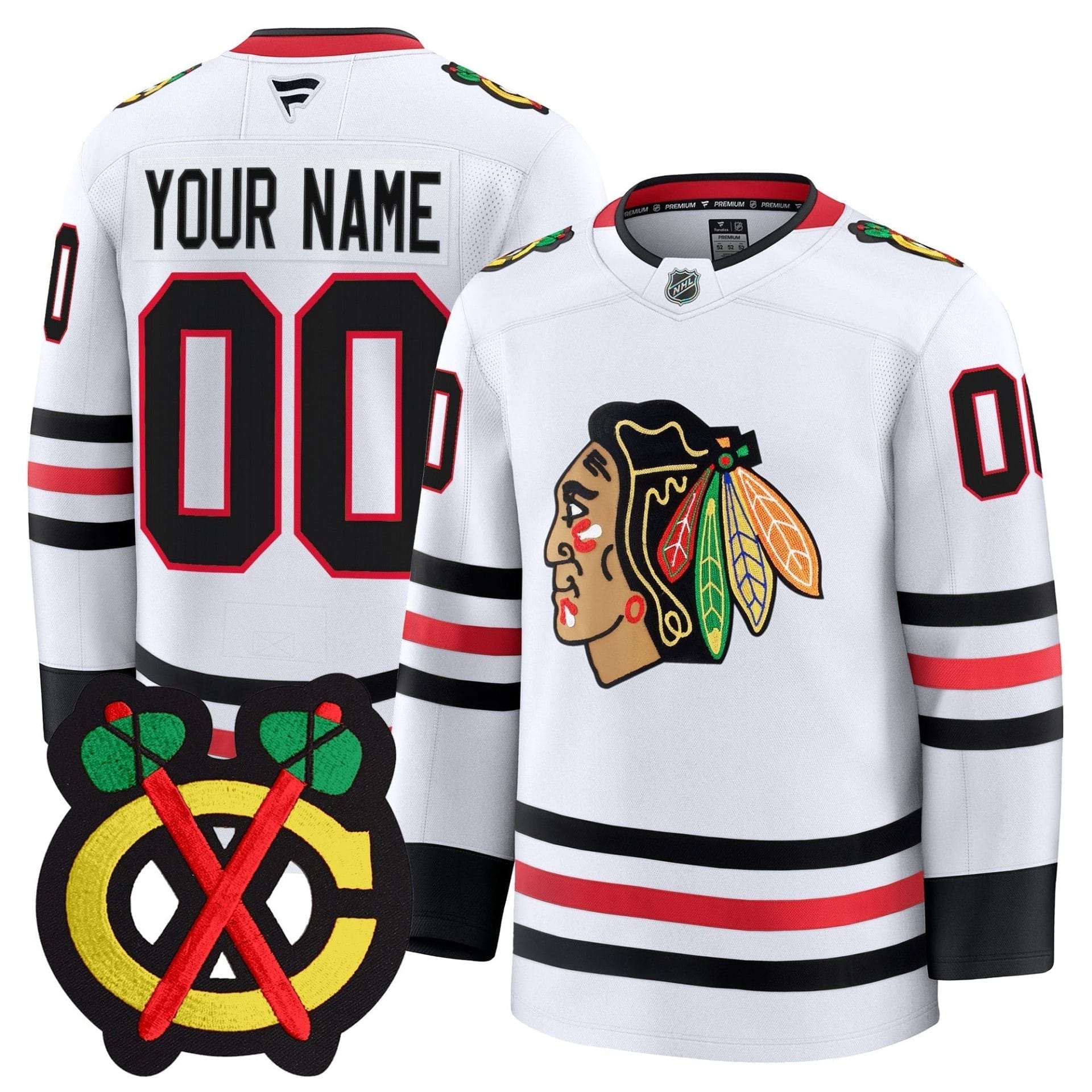 Chicago Blackhawks Winter Classic Patch Premium Custom Jersey - All Stitched 3 Chicago Blackhawks Winter Classic Patch Premium Custom Jersey - All Stitched - Image 3