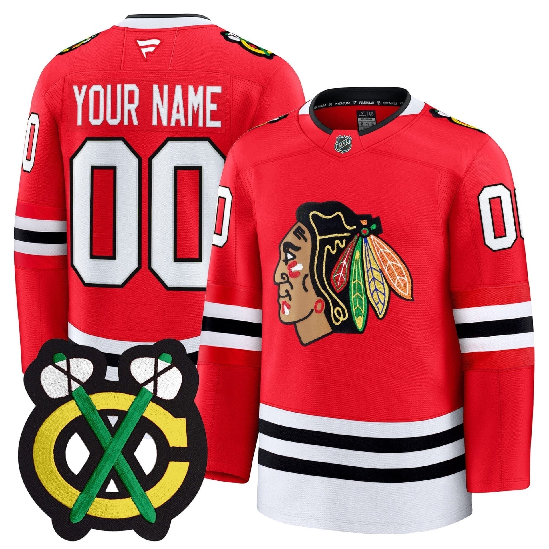 Chicago Blackhawks Winter Classic Patch Premium Custom Jersey - All Stitched 2 Chicago Blackhawks Winter Classic Patch Premium Custom Jersey - All Stitched - Image 2