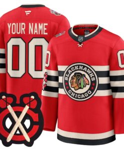 Chicago Blackhawks Winter Classic Patch Premium Custom Jersey - All Stitched