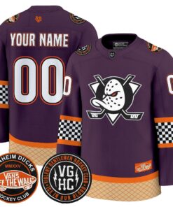 Anaheim Ducks Checkerboard 2025 Premium Custom Jersey - All Stitched 8 174296468506df1a1b35