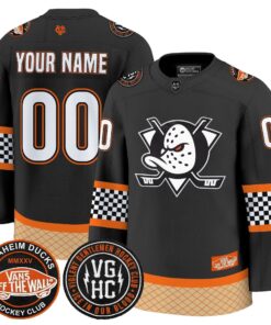 Anaheim Ducks Checkerboard 2025 Premium Custom Jersey - All Stitched