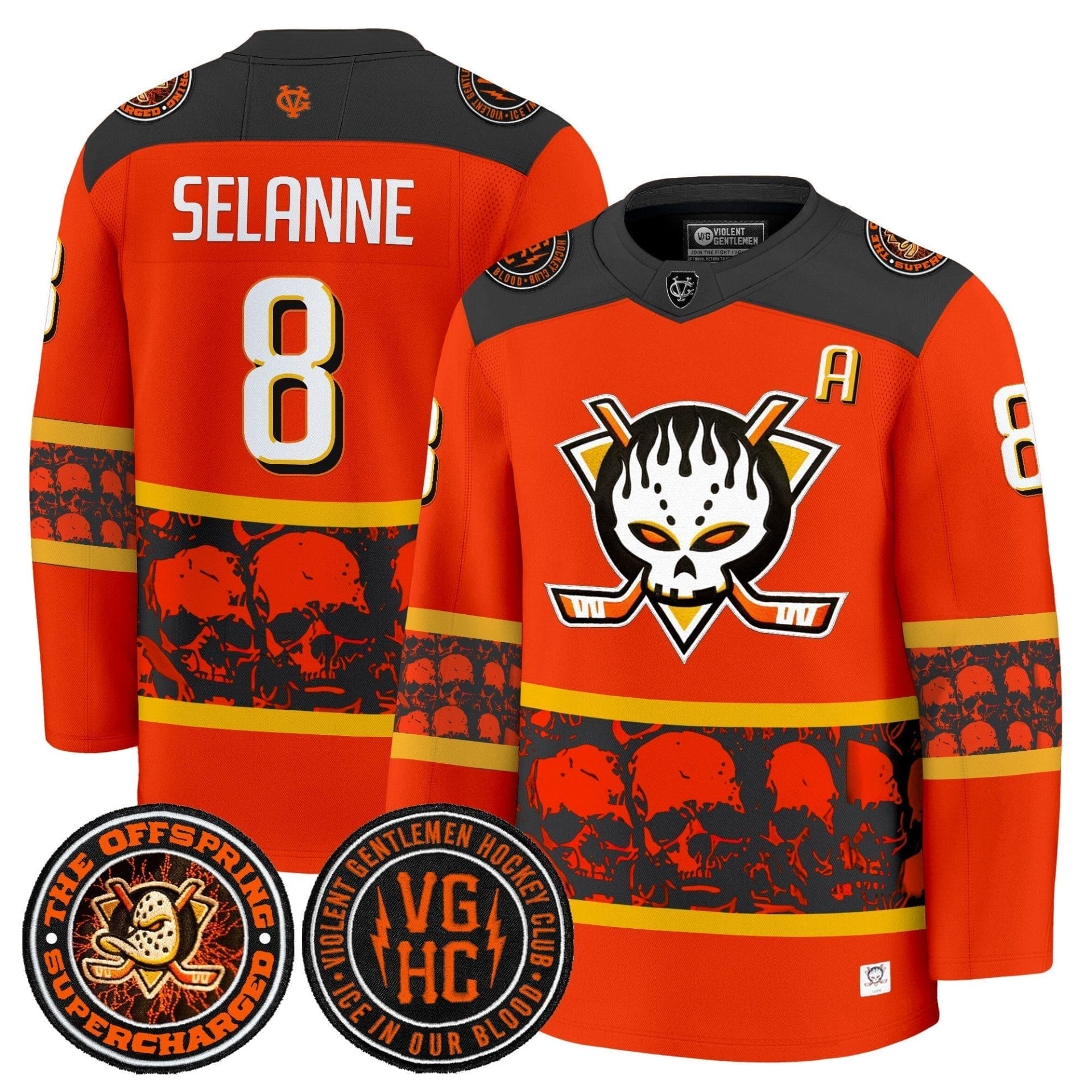 Men Anaheim Ducks Offspring 2025 Premium Jersey - All Stitched 2 Men Anaheim Ducks Offspring 2025 Premium Jersey - All Stitched - Image 2