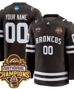 Alternative view of Western Michigan Broncos 2025 National Champions Patch Premium Custom Jersey - All Stitched