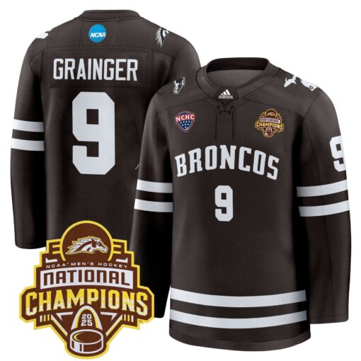 Men Western Michigan Broncos 2025 National Champions Patch Premium Jersey - All Stitched - Image 6
