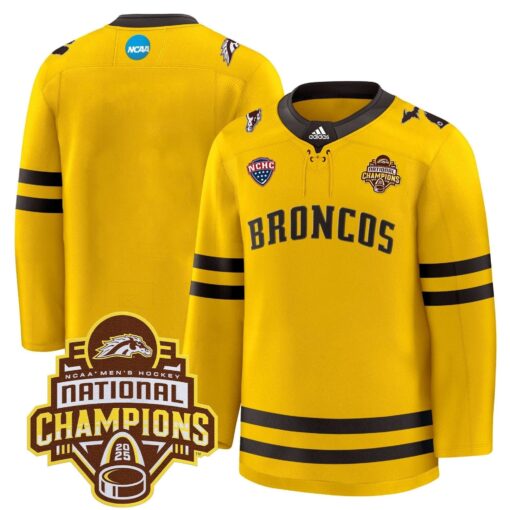 Men Western Michigan Broncos 2025 National Champions Patch Premium Jersey - All Stitched - Image 17