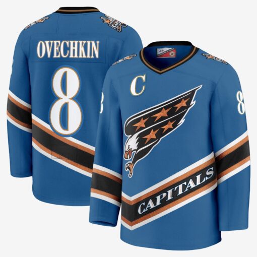 Men Washington Capitals Screaming Eagle Jersey Collection (1995-2024) - All Stitched - Image 15