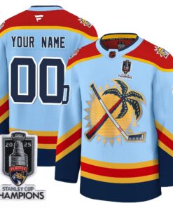 Florida Panthers 2025 Stanley Cup Champions Custom Jersey - All Stitched