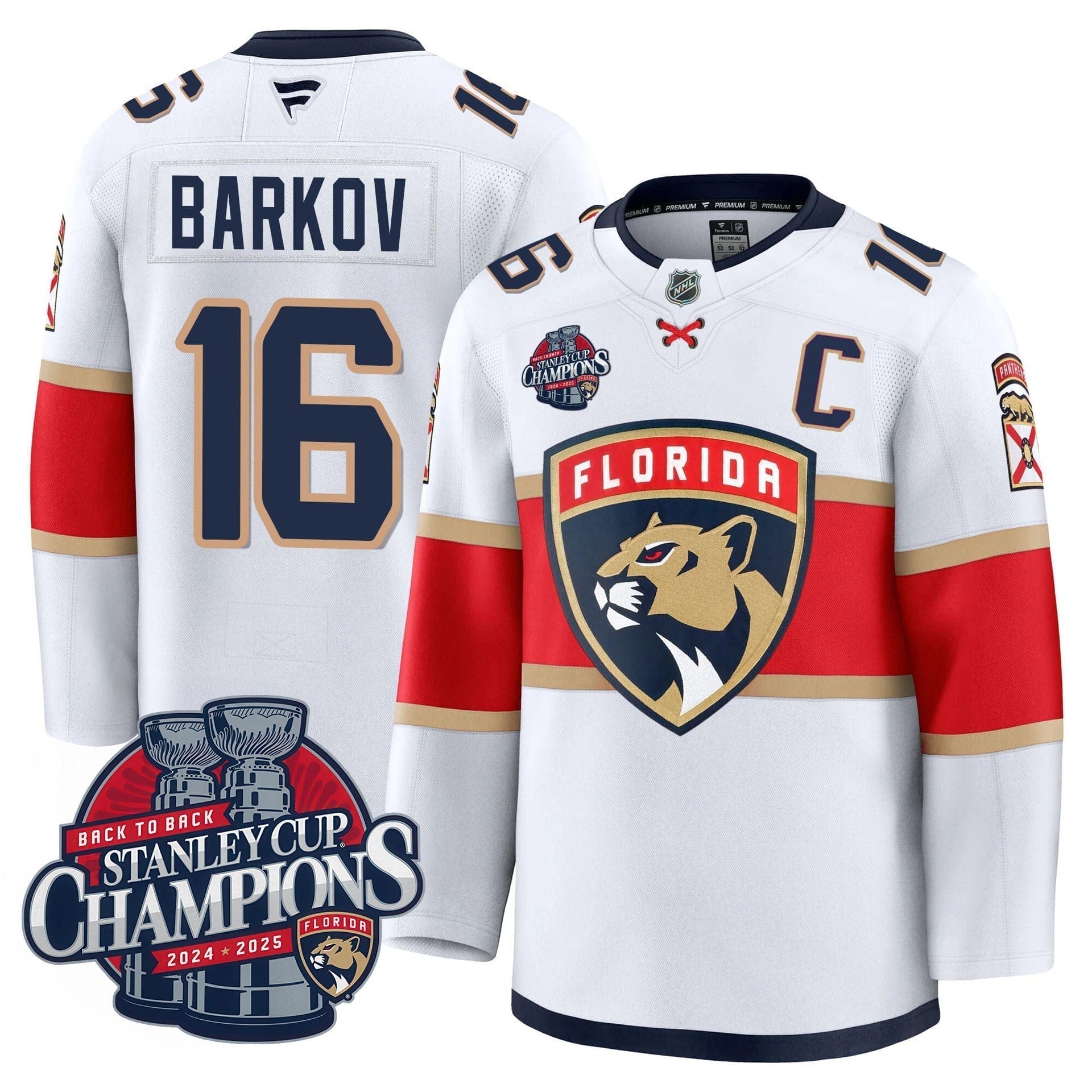 Florida Panthers 2025 Stanley Cup B2B Champions Jersey N1 - All Stitched 13 Florida Panthers 2025 Stanley Cup B2B Champions Jersey N1 - All Stitched - Image 13