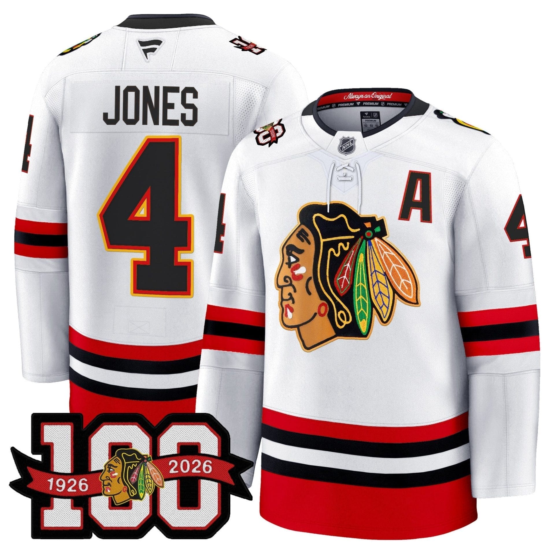 Chicago Blackhawks 100th Anniversary Premium Jersey - All Stitched 10 Chicago Blackhawks 100th Anniversary Premium Jersey - All Stitched - Image 10