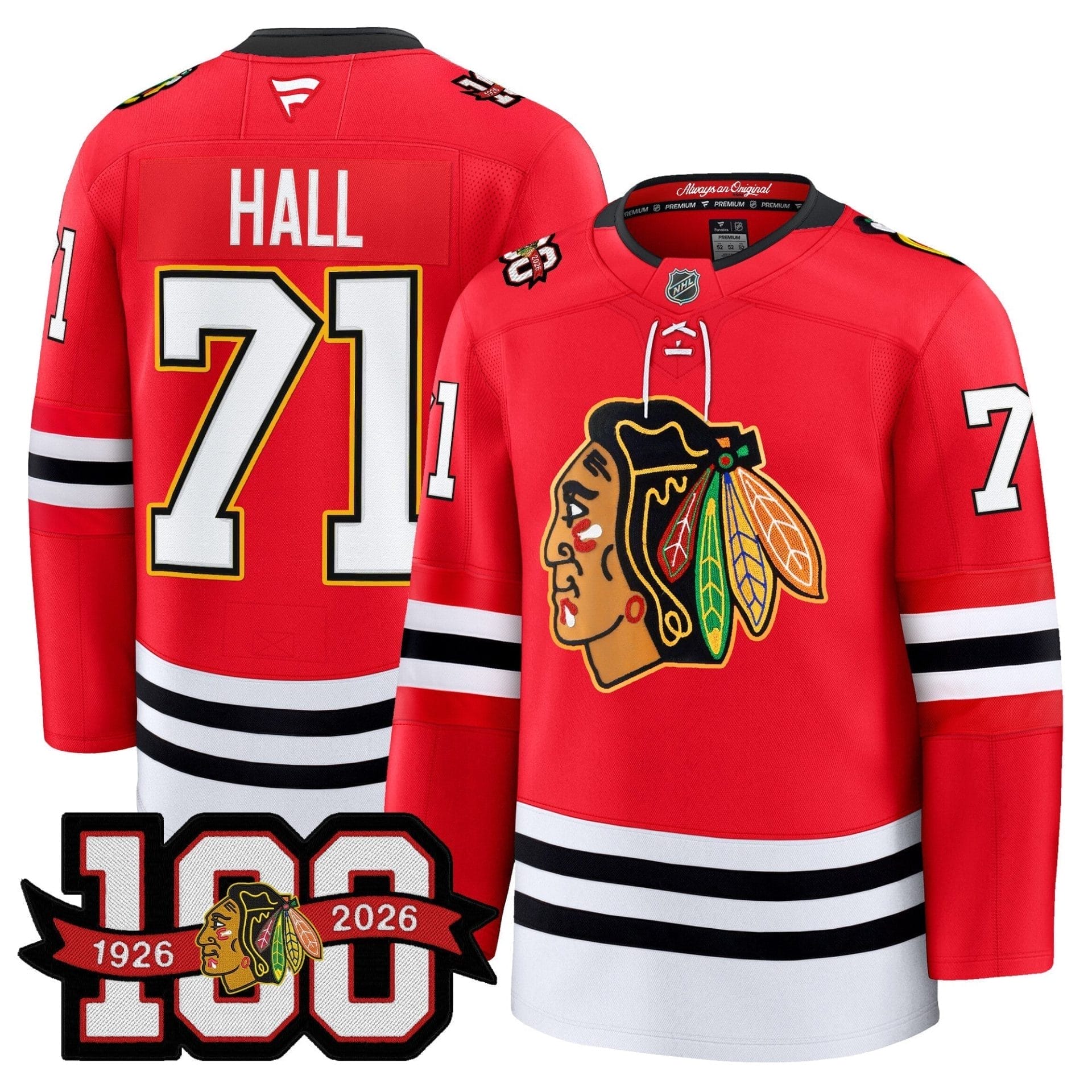 Chicago Blackhawks 100th Anniversary Premium Jersey - All Stitched 19 Chicago Blackhawks 100th Anniversary Premium Jersey - All Stitched - Image 19