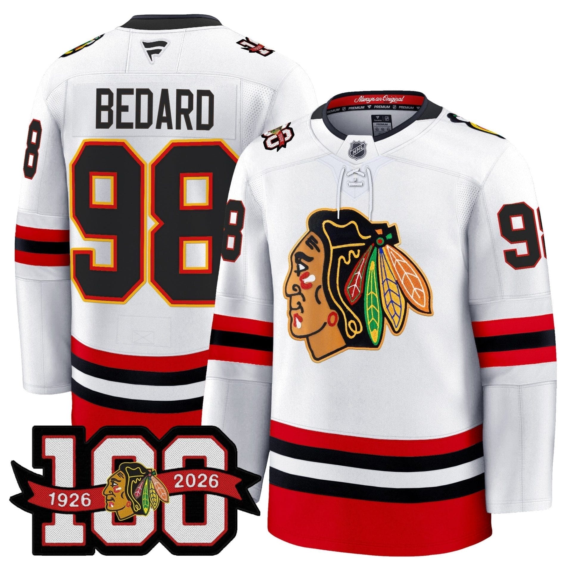 Chicago Blackhawks 100th Anniversary Premium Jersey - All Stitched 9 Chicago Blackhawks 100th Anniversary Premium Jersey - All Stitched - Image 9