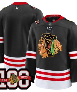 Chicago Blackhawks 100th Anniversary Premium Jersey - All Stitched 47 1751107673cba19a9f19