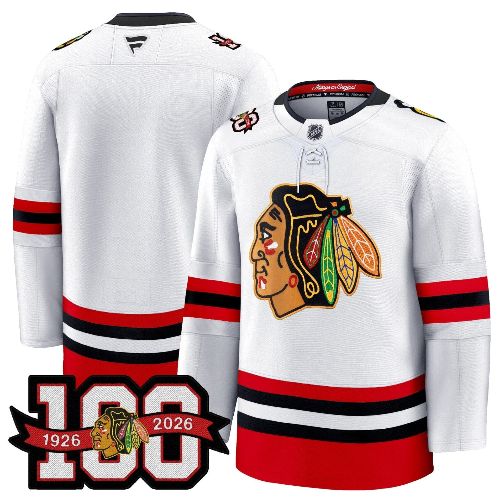 Chicago Blackhawks 100th Anniversary Premium Jersey - All Stitched 16 Chicago Blackhawks 100th Anniversary Premium Jersey - All Stitched - Image 16