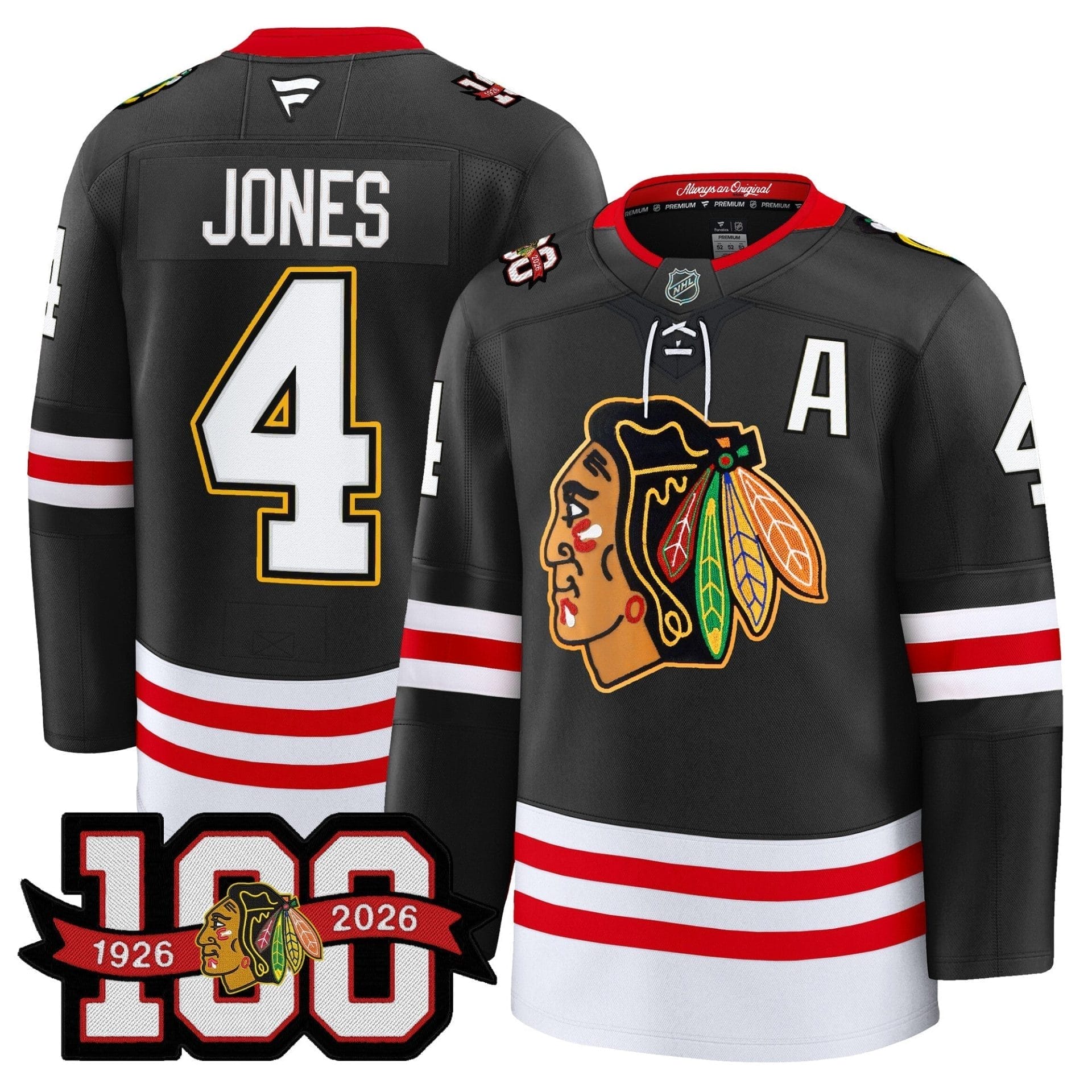 Chicago Blackhawks 100th Anniversary Premium Jersey - All Stitched 18 Chicago Blackhawks 100th Anniversary Premium Jersey - All Stitched - Image 18