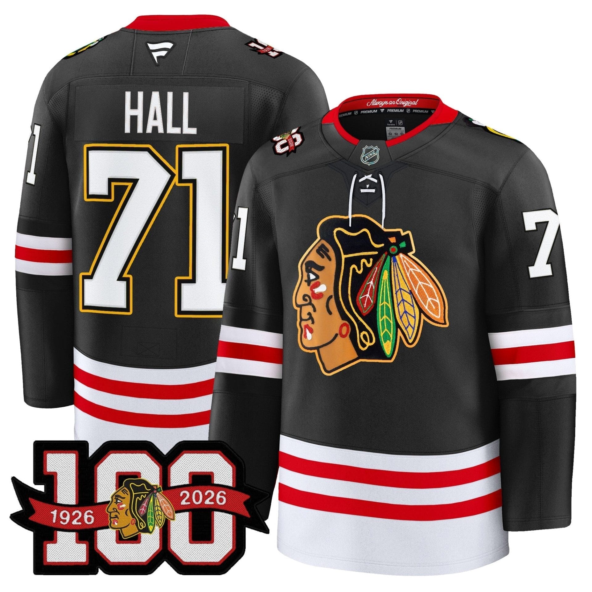 Chicago Blackhawks 100th Anniversary Premium Jersey - All Stitched 12 Chicago Blackhawks 100th Anniversary Premium Jersey - All Stitched - Image 12