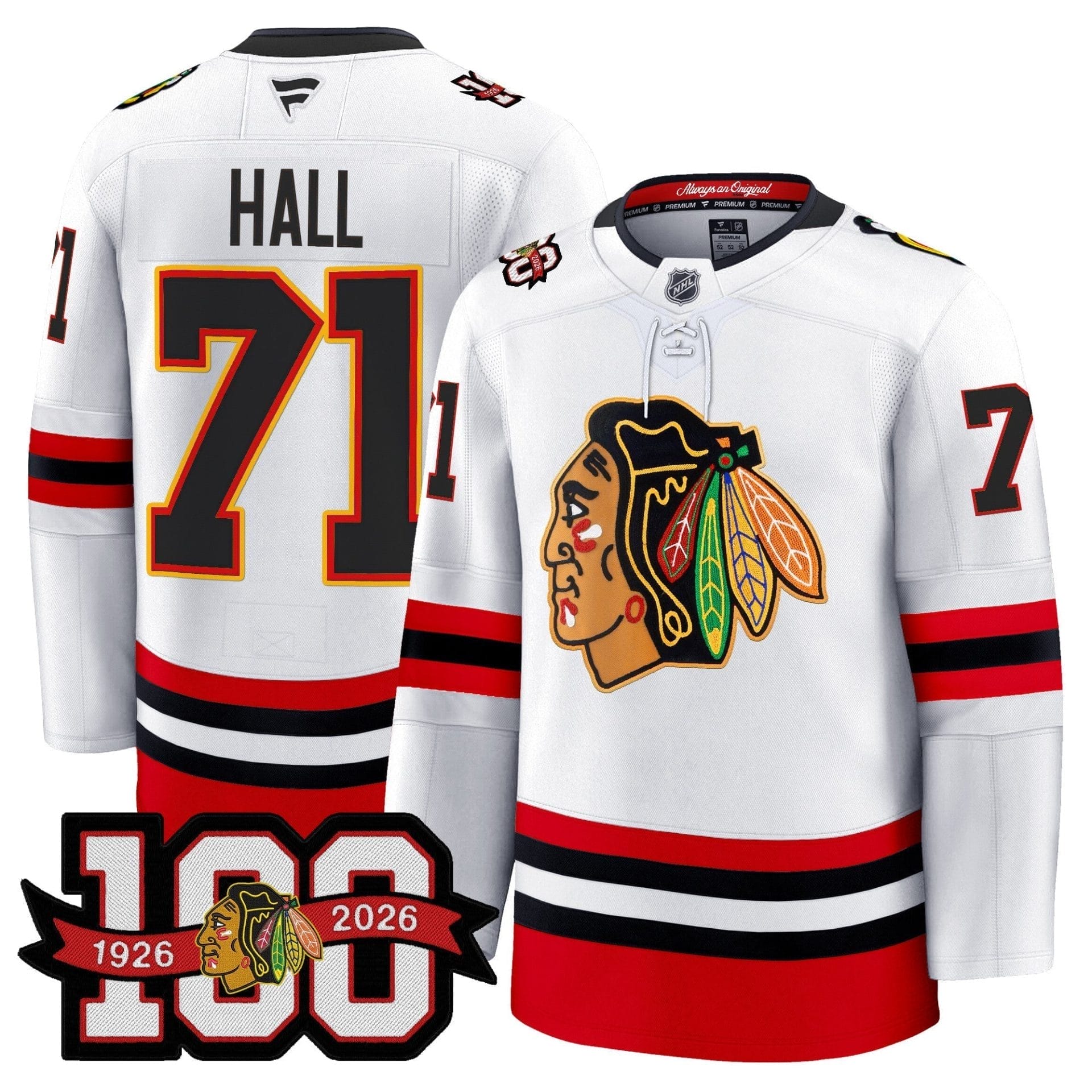 Chicago Blackhawks 100th Anniversary Premium Jersey - All Stitched 4 Chicago Blackhawks 100th Anniversary Premium Jersey - All Stitched - Image 4