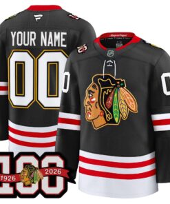 Chicago Blackhawks 100th Anniversary Premium Custom Jersey - All Stitched 6 1751107677c4bdfc76cb