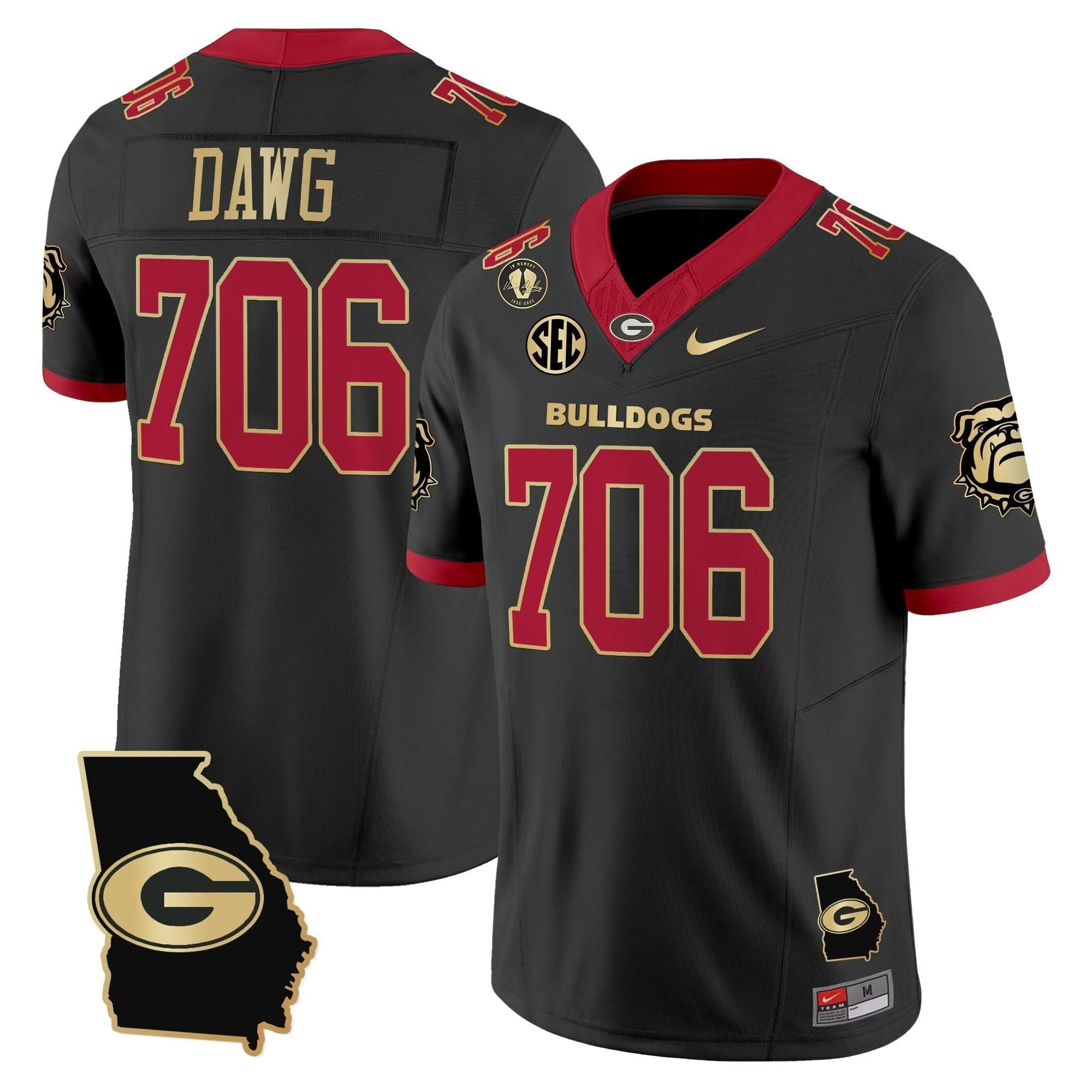 Georgia Bulldogs 2025 Georgia Map & Vince Dooley Patch Vapor Limited Jersey - All Stitched 2 Georgia Bulldogs 2025 Georgia Map & Vince Dooley Patch Vapor Limited Jersey - All Stitched - Image 2
