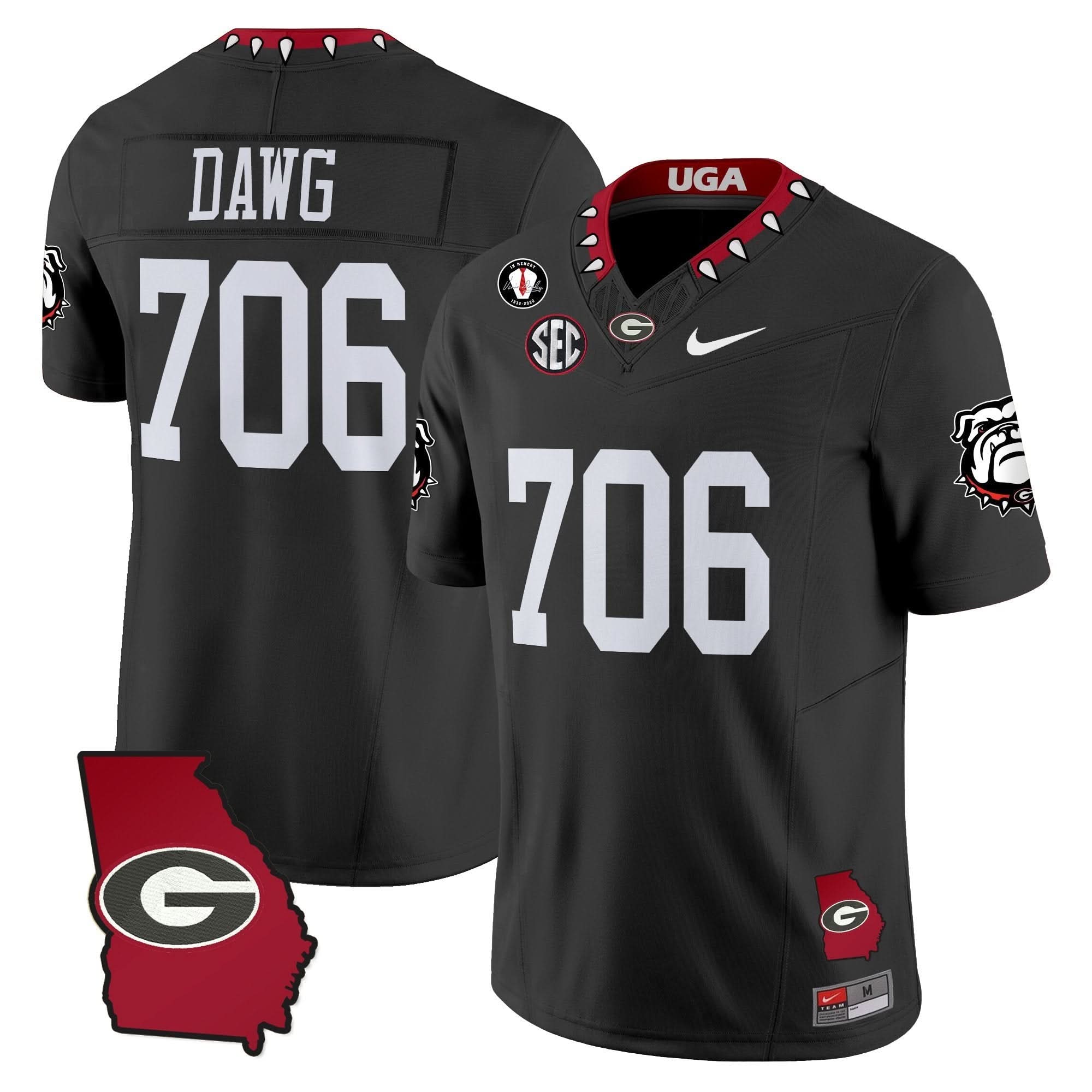 Georgia Bulldogs 2025 Georgia Map & Vince Dooley Patch Vapor Limited Jersey - All Stitched 28 Georgia Bulldogs 2025 Georgia Map & Vince Dooley Patch Vapor Limited Jersey - All Stitched - Image 28