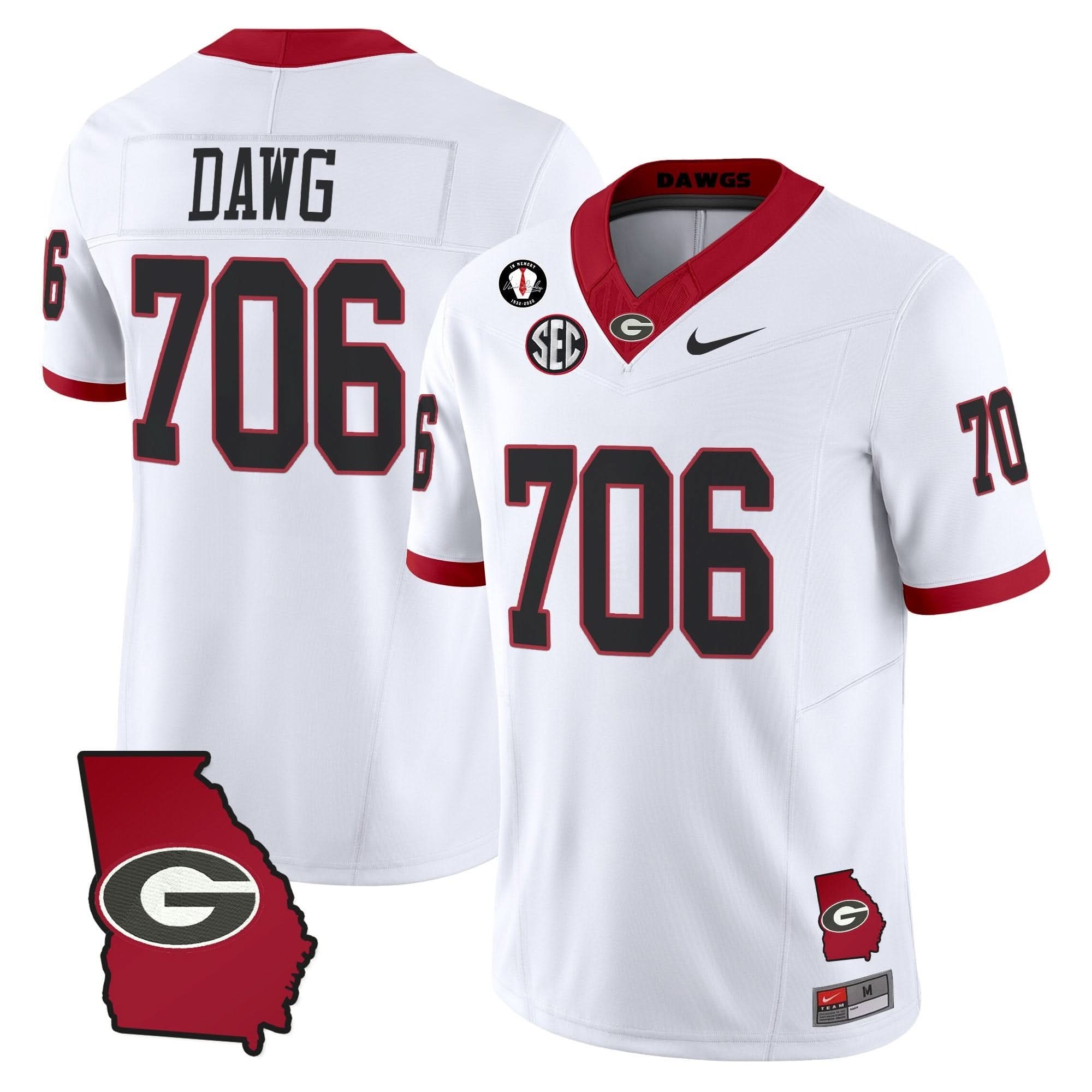 Georgia Bulldogs 2025 Georgia Map & Vince Dooley Patch Vapor Limited Jersey - All Stitched 37 Georgia Bulldogs 2025 Georgia Map & Vince Dooley Patch Vapor Limited Jersey - All Stitched - Image 37
