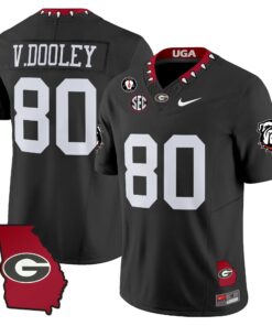 Georgia Bulldogs 2025 Georgia Map & Vince Dooley Patch Vapor Limited Jersey - All Stitched 79 1753764328bf566dee21